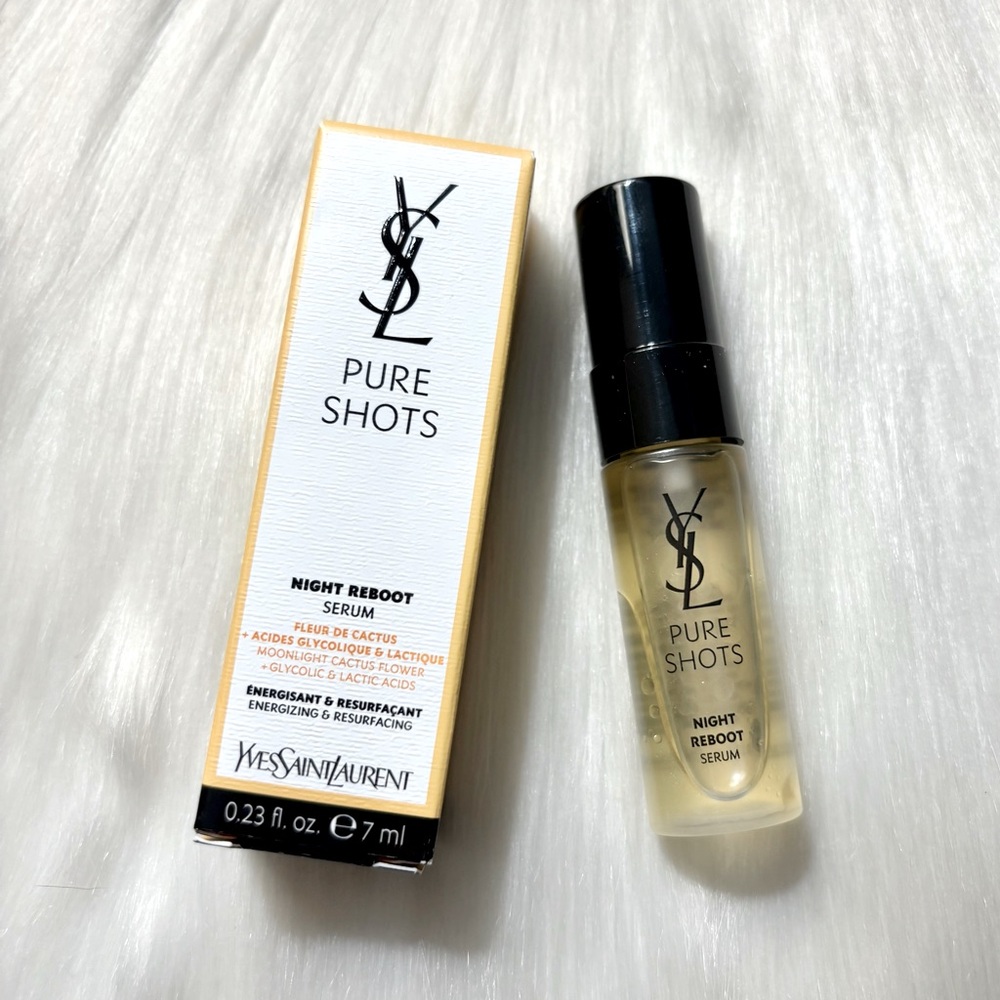 4/$30 Bundle💫YSL Pure Shots Mini Night Reboot Skincare Serum Sample Size NIB